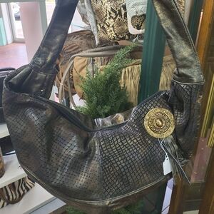 Vintage Hobo Elegant Brown Textured Women's Bag
